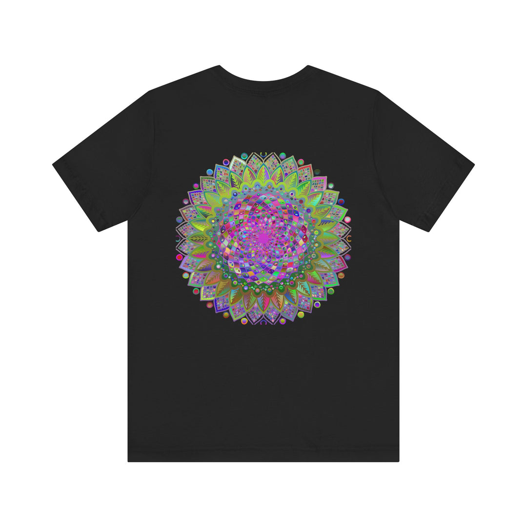 Peaceful mandala tee with intricate design and calming colors