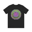 Peaceful mandala tee with intricate design and calming colors
