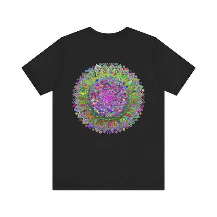 Peaceful mandala tee with intricate design and calming colors