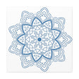 Beautiful Mandala Design Wall Art in Steel Blue