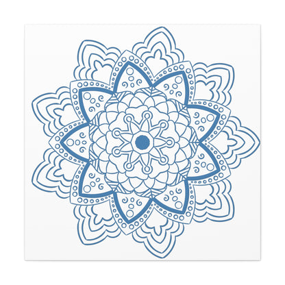 Beautiful Mandala Design Wall Art in Steel Blue