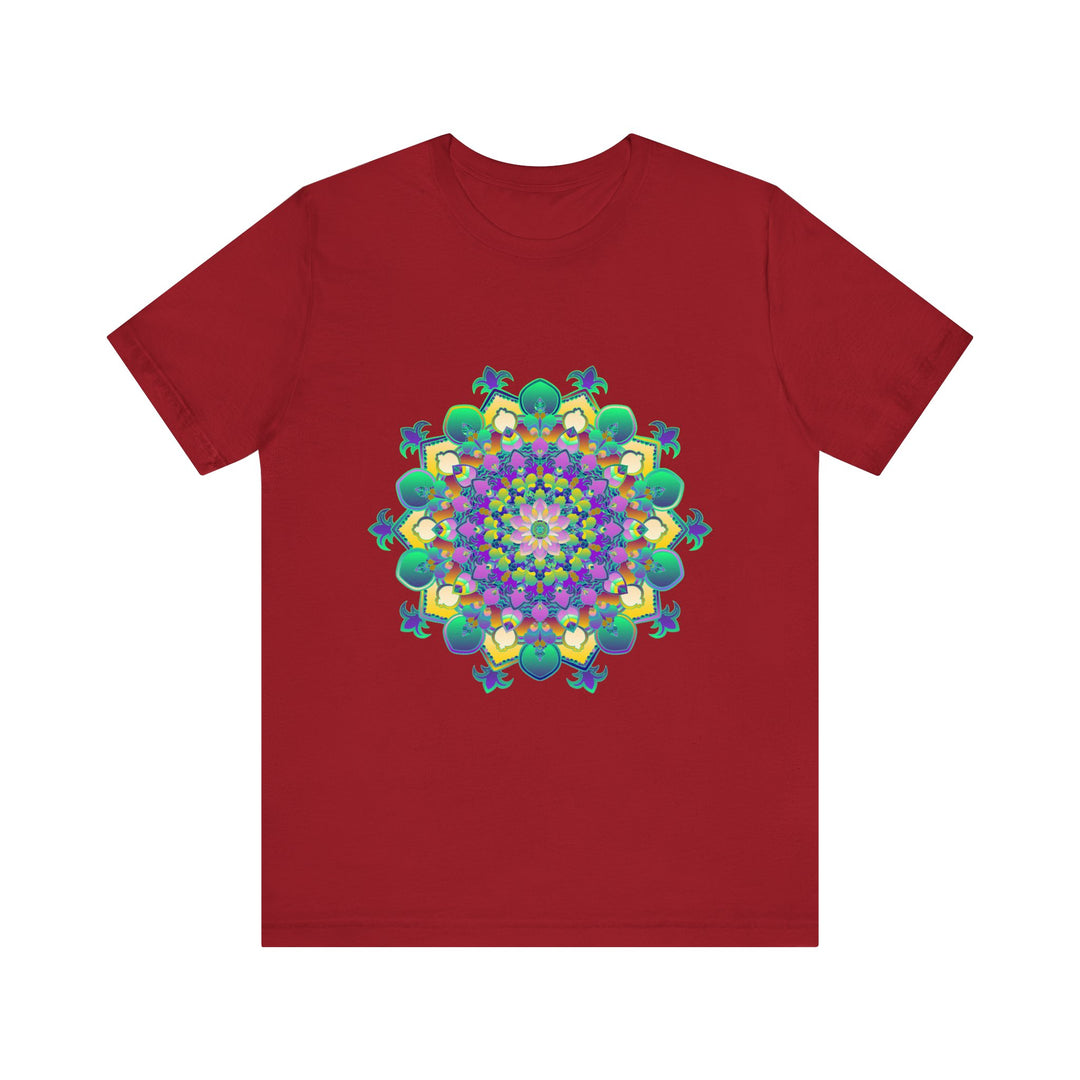 Colorful Mandala Meditation Tee featuring intricate, vibrant design for peace and tranquility