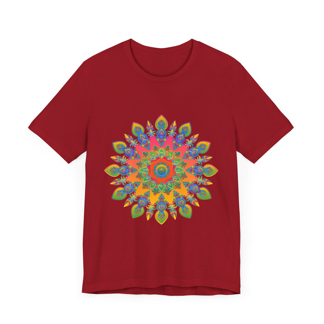 Vibrant Mandala Tee featuring an intricate and mesmerizing design in vivid colors