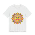 Vibrant Mandala T-Shirt featuring colorful spiritual art and intricate designs