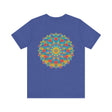 Colorful and mesmerizing mandala design t-shirt promoting spiritual peace and creativity