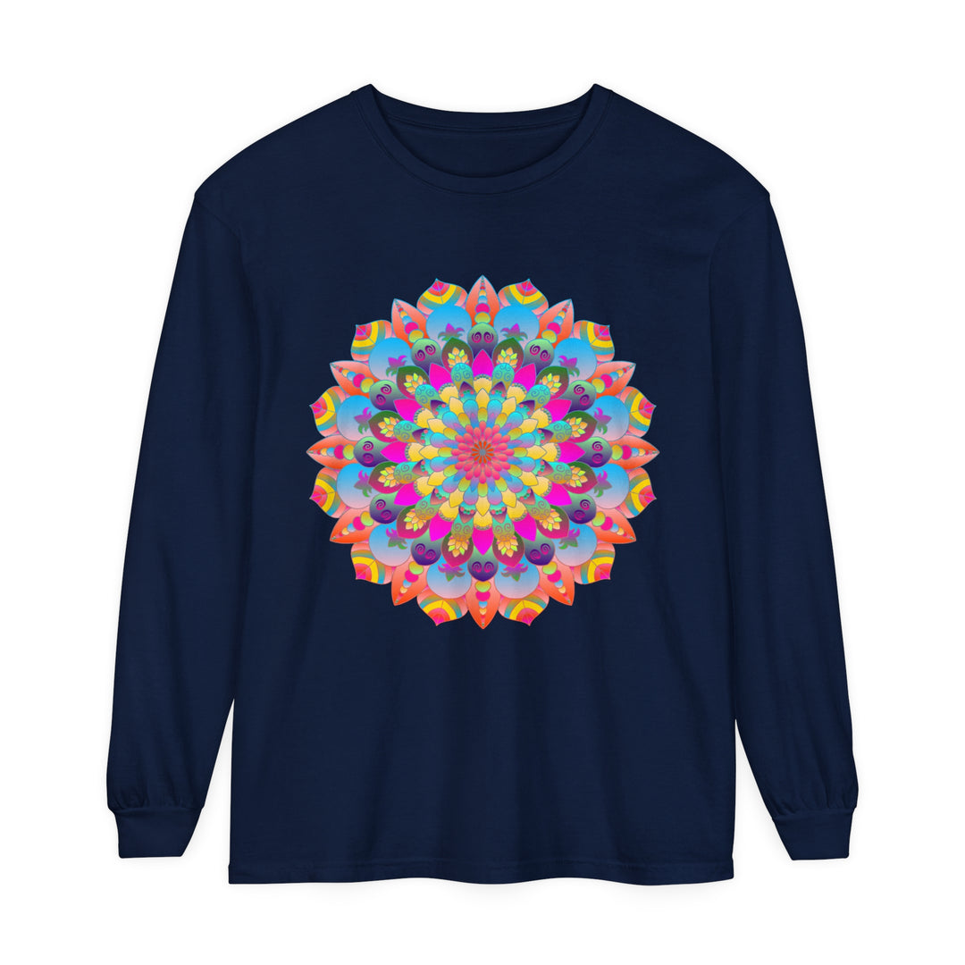 Colorful Mandala Long Sleeve T-Shirt - Psychedelic Art 5