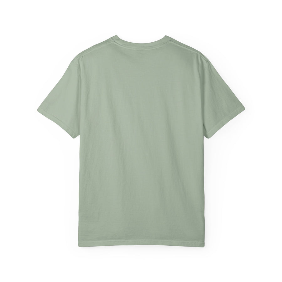 T-Shirt — Minimal Art Cat at Door Graphic Tee