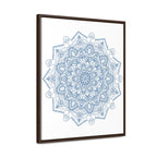 Mandala Handmade Art - Steel Blue design on canvas wall art