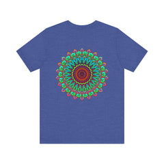 Colorful mandala tee representing the essence of spiritual tranquility
