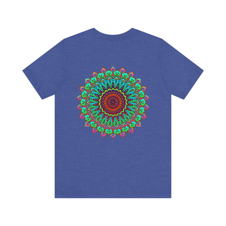 Colorful mandala tee representing the essence of spiritual tranquility