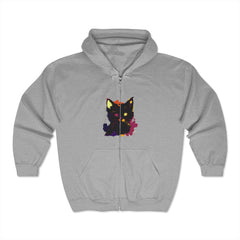  Unique black cat watercolor hoodie featuring a mystical and eye-catching design 