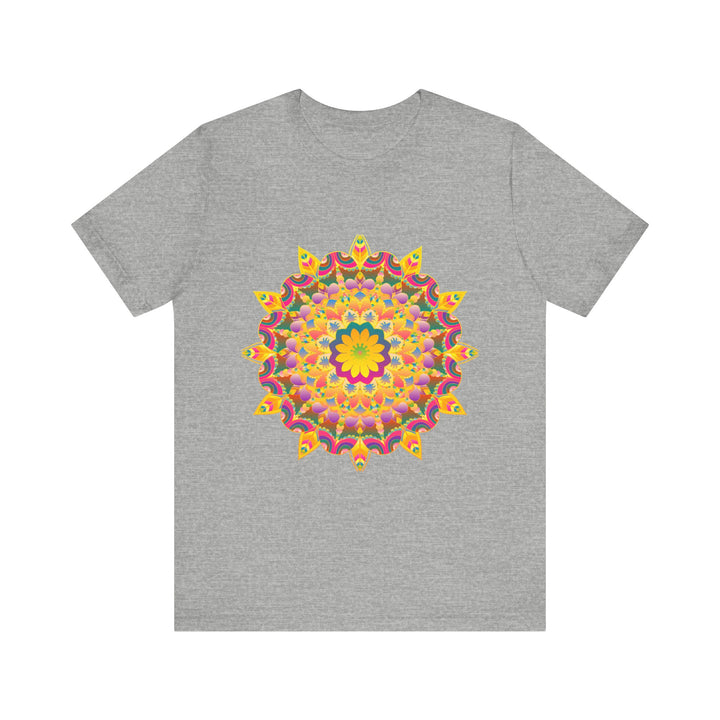 Vibrant Mandala T-Shirt with Colorful Spiritual Art and Intricate Design