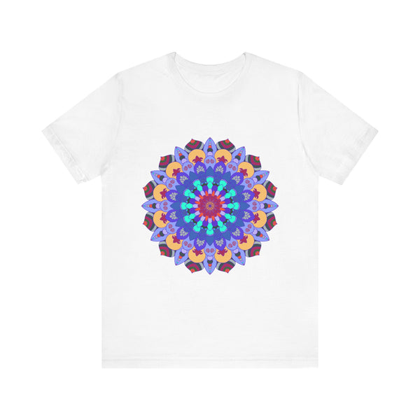 Vibrant Mandala Tee showcasing colorful and intricate spiritual art design