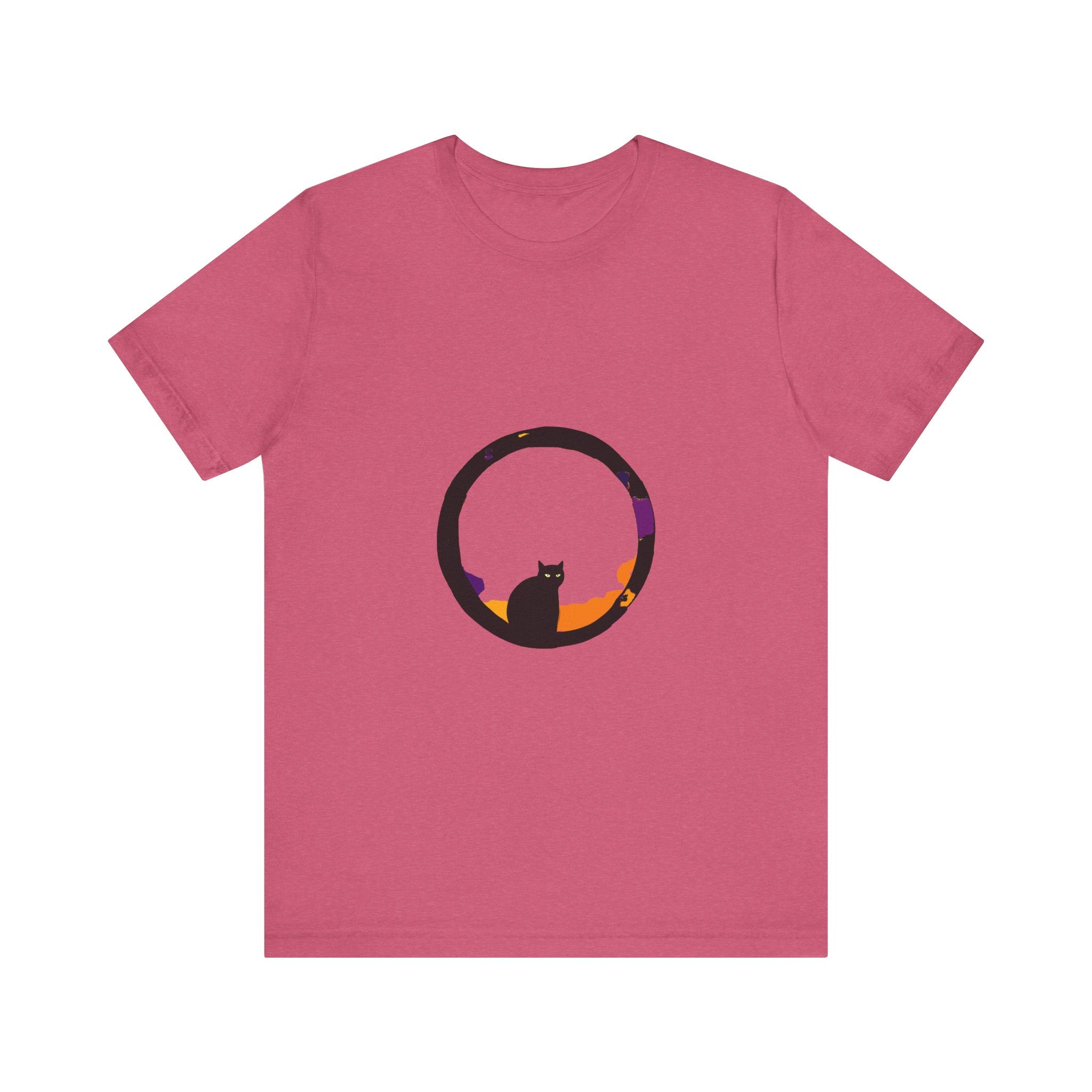 Black Cat Mystery Moon T-Shirt featuring a spooky and stylish design