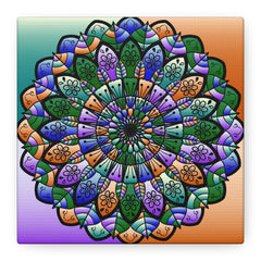 Colorful Mandala Wall Canvas — Stretched Matte Art