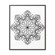 Mandala Handmade Art - Black & White Wall Art - Gallery Canvas Wraps, Vertical Frame 14