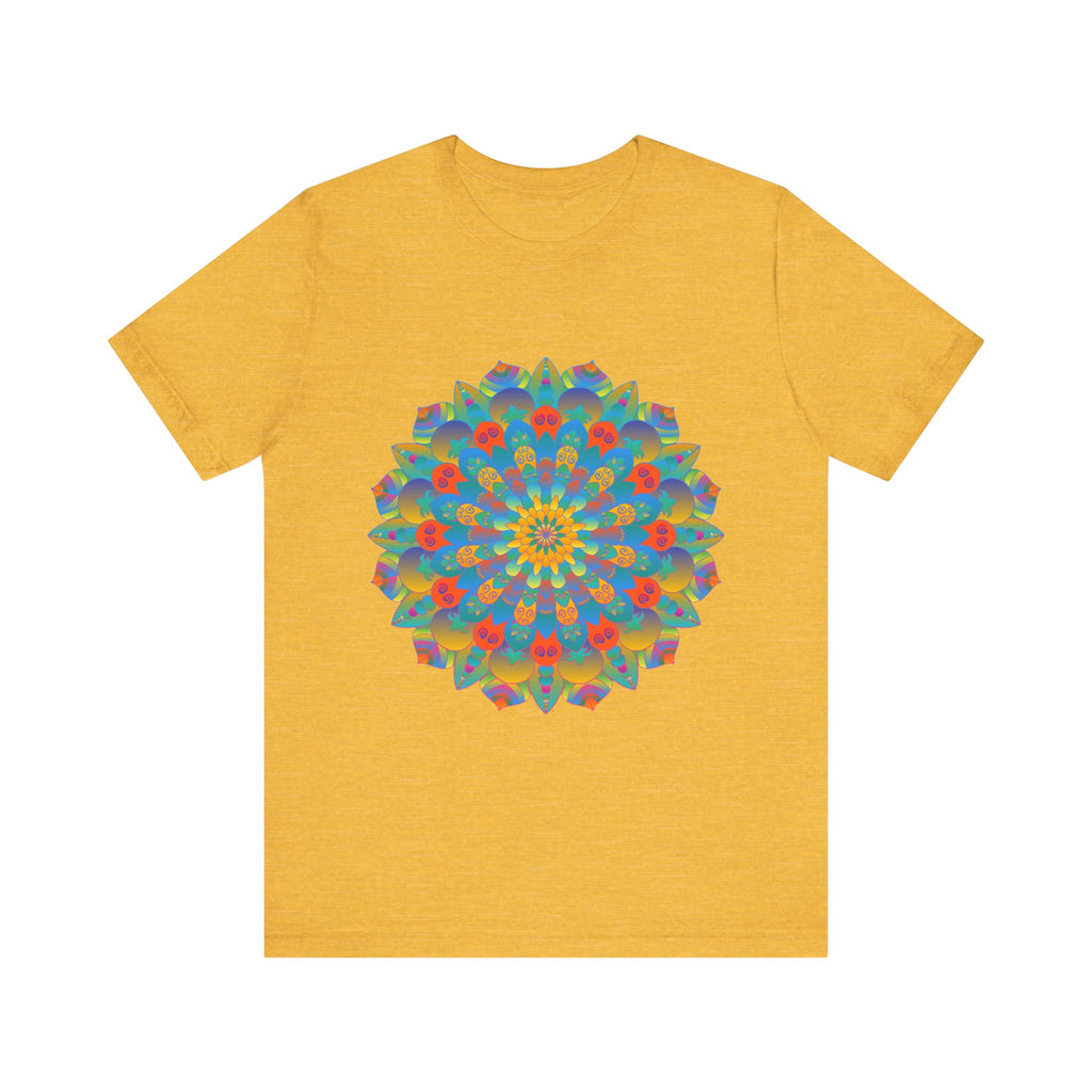 Vibrant Mandala Tee featuring an intricate and colorful design, perfect for adding a pop of personality to your wardrobe