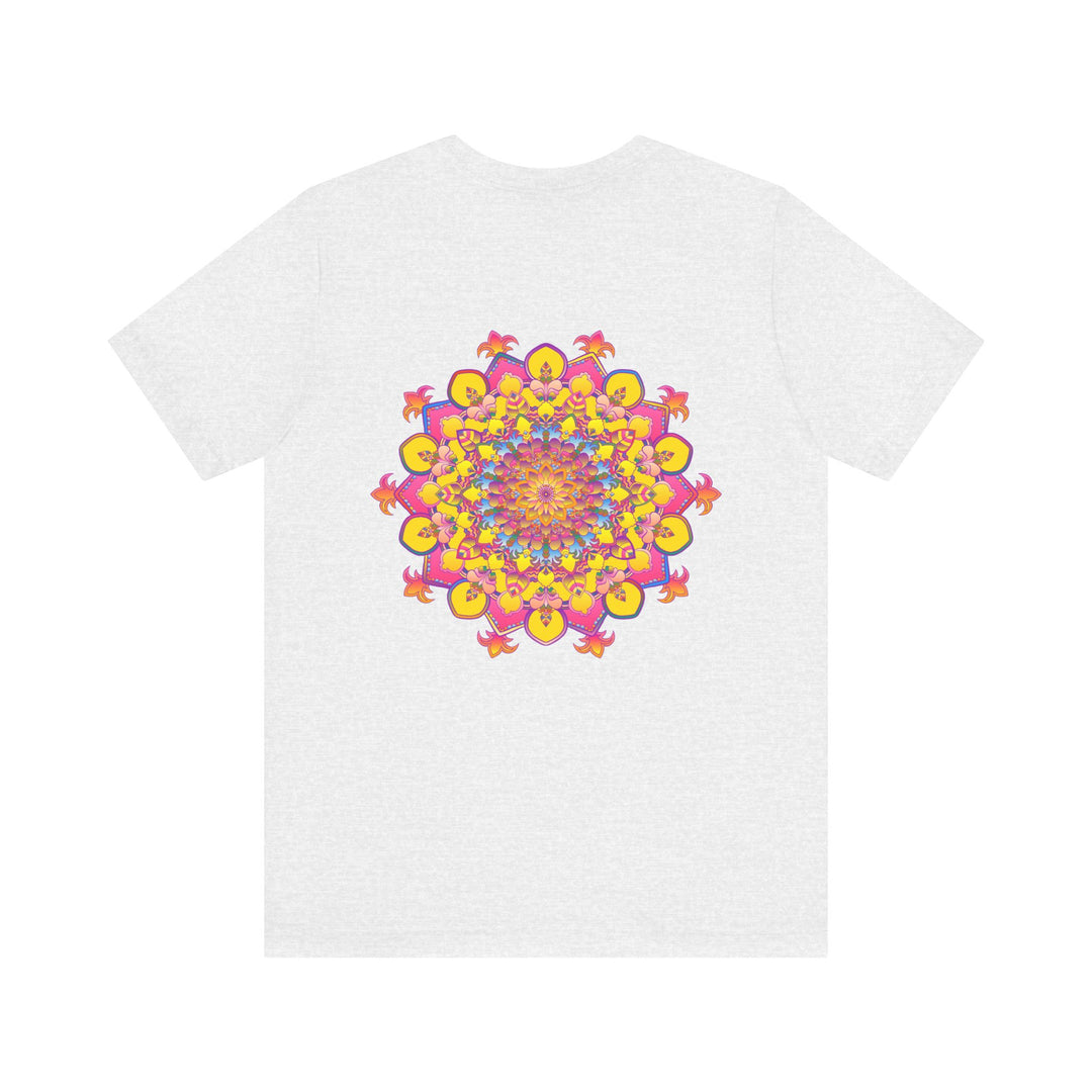 Colorful Mandala Tee featuring intricate design for spiritual peace and harmony