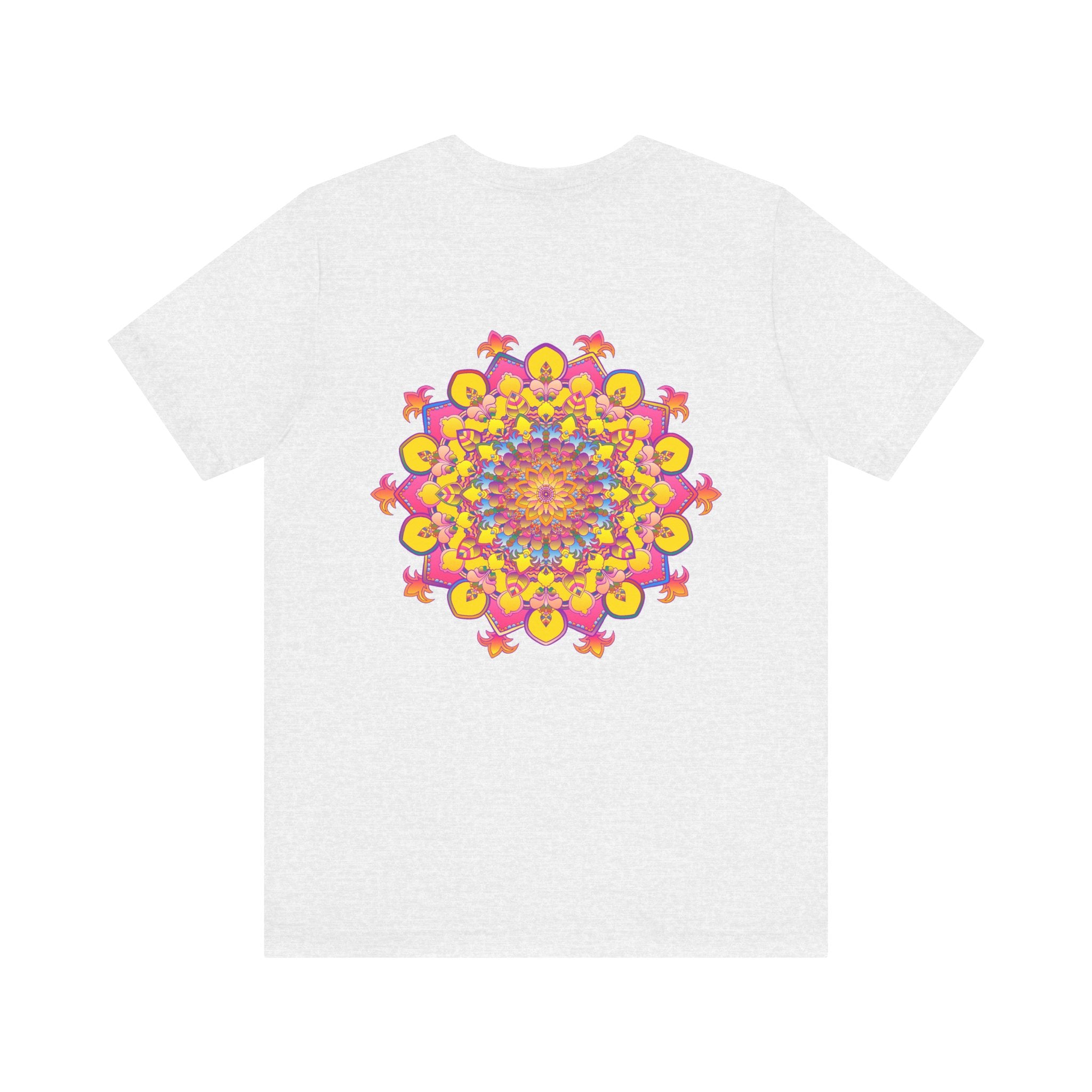 Colorful Mandala Tee featuring intricate design for spiritual peace and harmony
