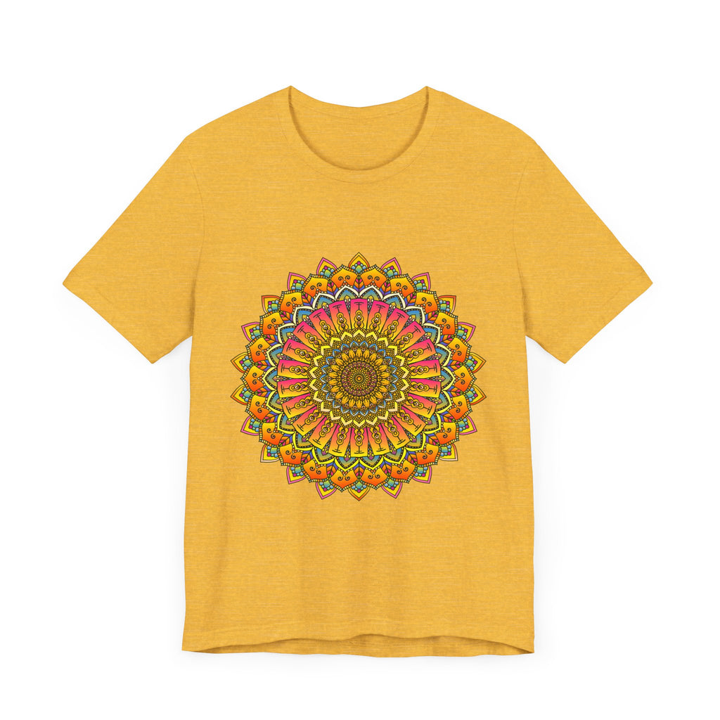 Vibrant Mandala Tee featuring a colorful and intricate spiritual art design