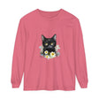 Black Cat Watercolor Floral Unisex T-Shirt featuring a beautiful and vibrant watercolor floral design with a black cat, perfect for both men and women