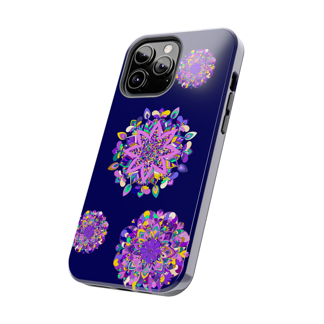 Hand Drawn Mandala Art Purple Shades Phone Case - Durable and Shock Absorbent, Protects Your Phone in Style