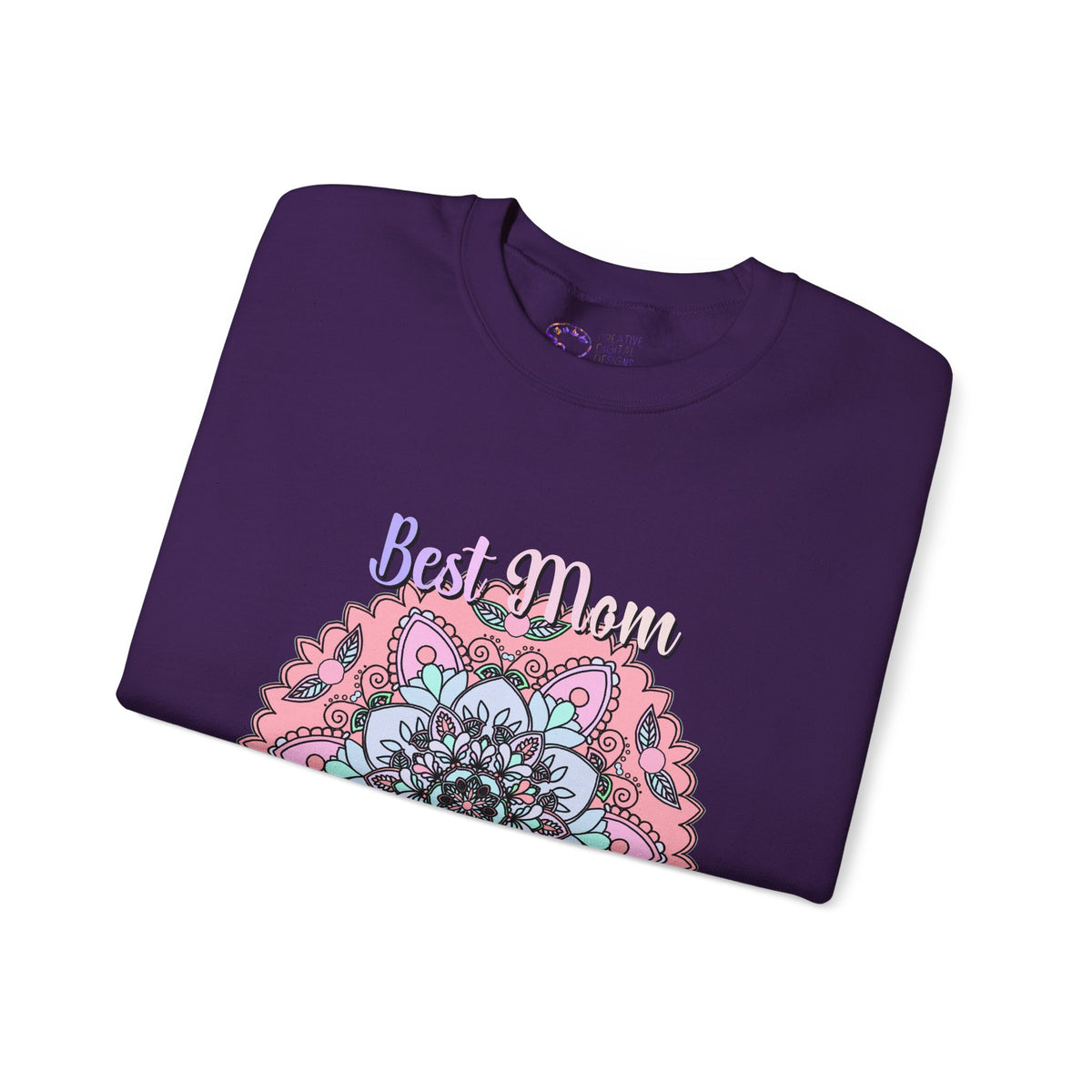 Felpa con stampa Mandala intricata "La mamma migliore di sempre"