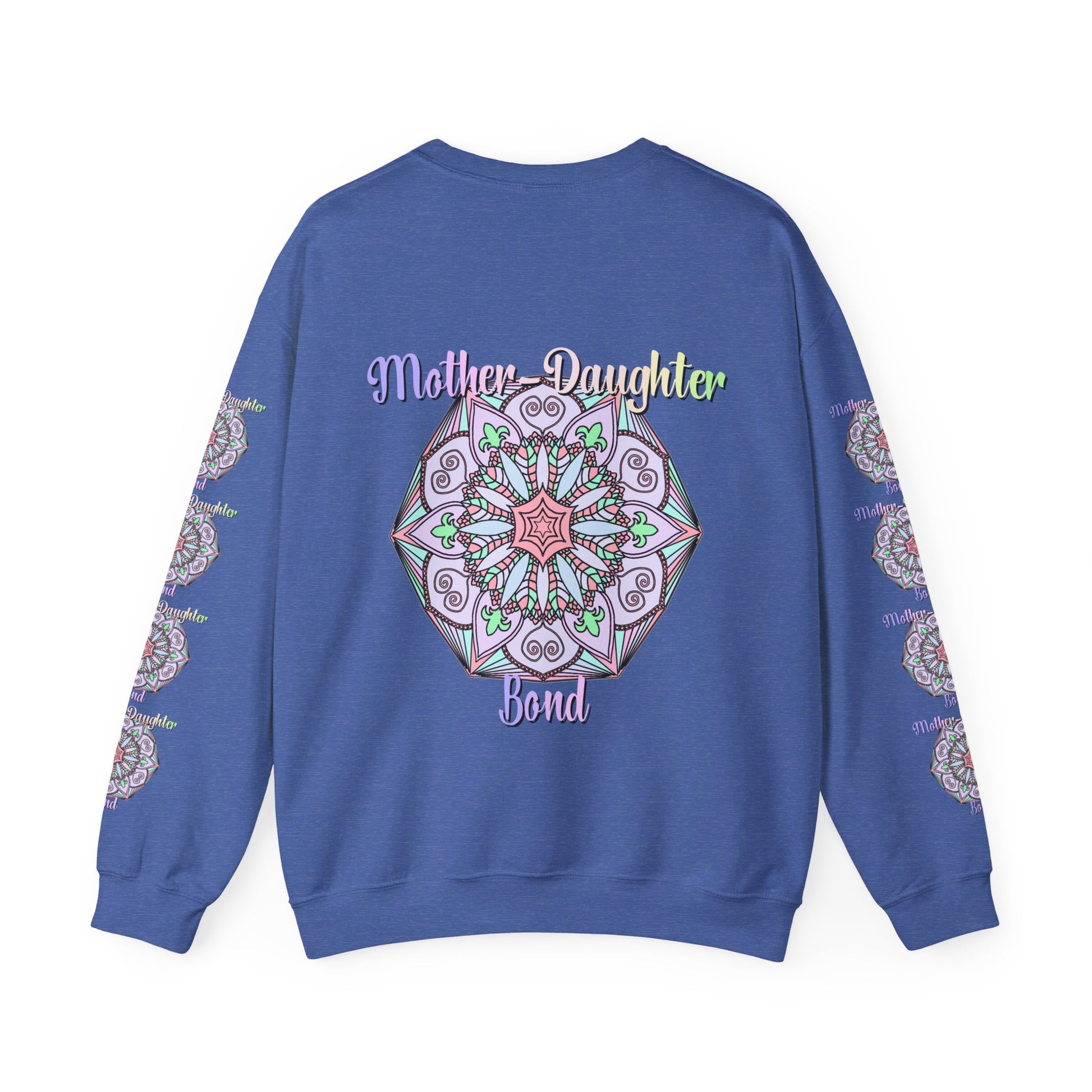 Handmade Mother-Daughter Mandala Sweatshirt perfect for family photoshoots and outings