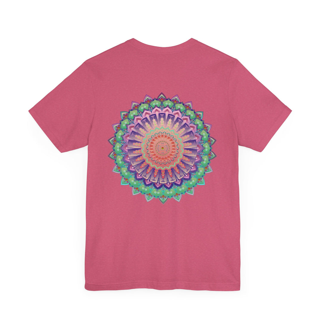 Beautiful and vibrant mandala tee promoting spiritual peace and harmony