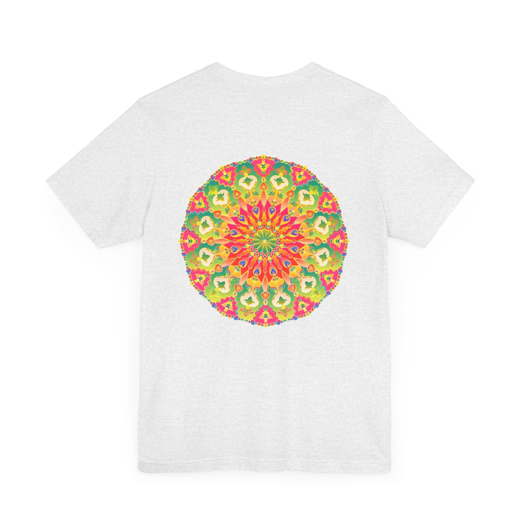 Vibrant Mandala T-Shirt featuring intricate spiritual design for peace and harmony