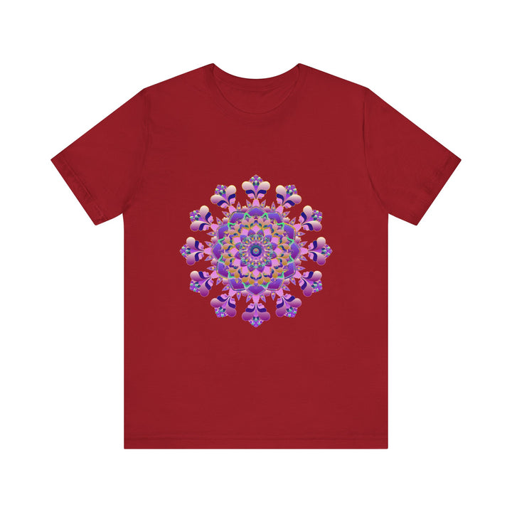 Intricate floral mandala tee in black, featuring intricate hand-drawn design and delicate floral patterns