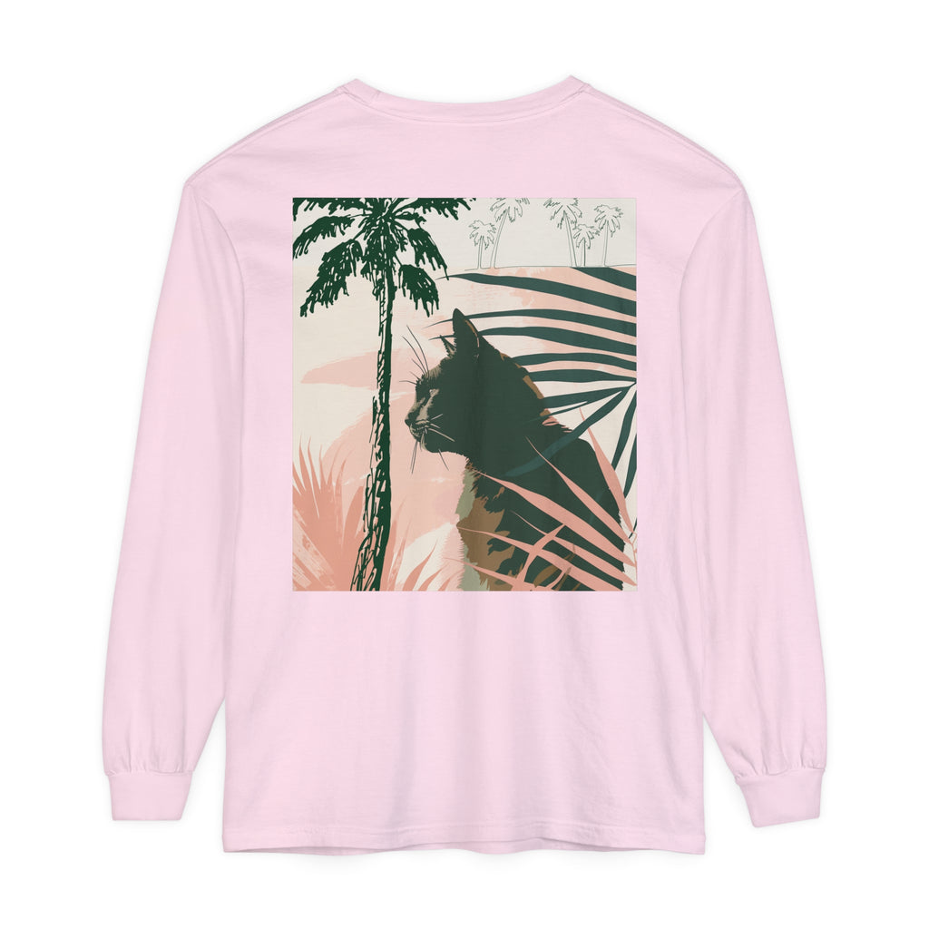 Black Cat Jungle Long Sleeve T-Shirt for nature-loving individuals alt text 57