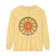 Intricate Mandala Long Sleeve T-Shirt with Vibrant Art and Detailed Patterns