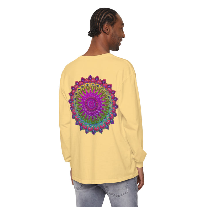 Vibrant Mandala Unisex Long Sleeve T-Shirt for Stylish and Trendy Look