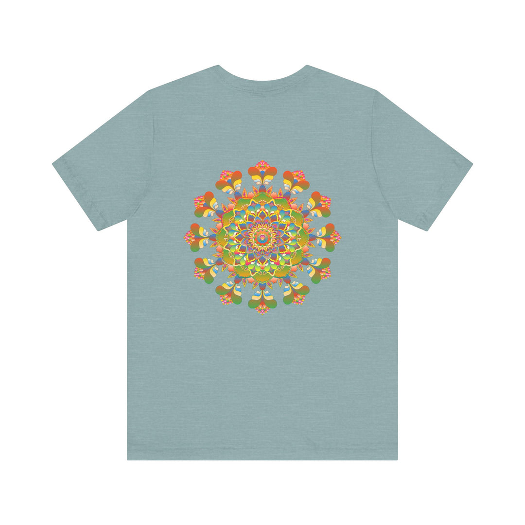 Woman in a tranquil setting wearing Mandala Peace & Harmony T-Shirt