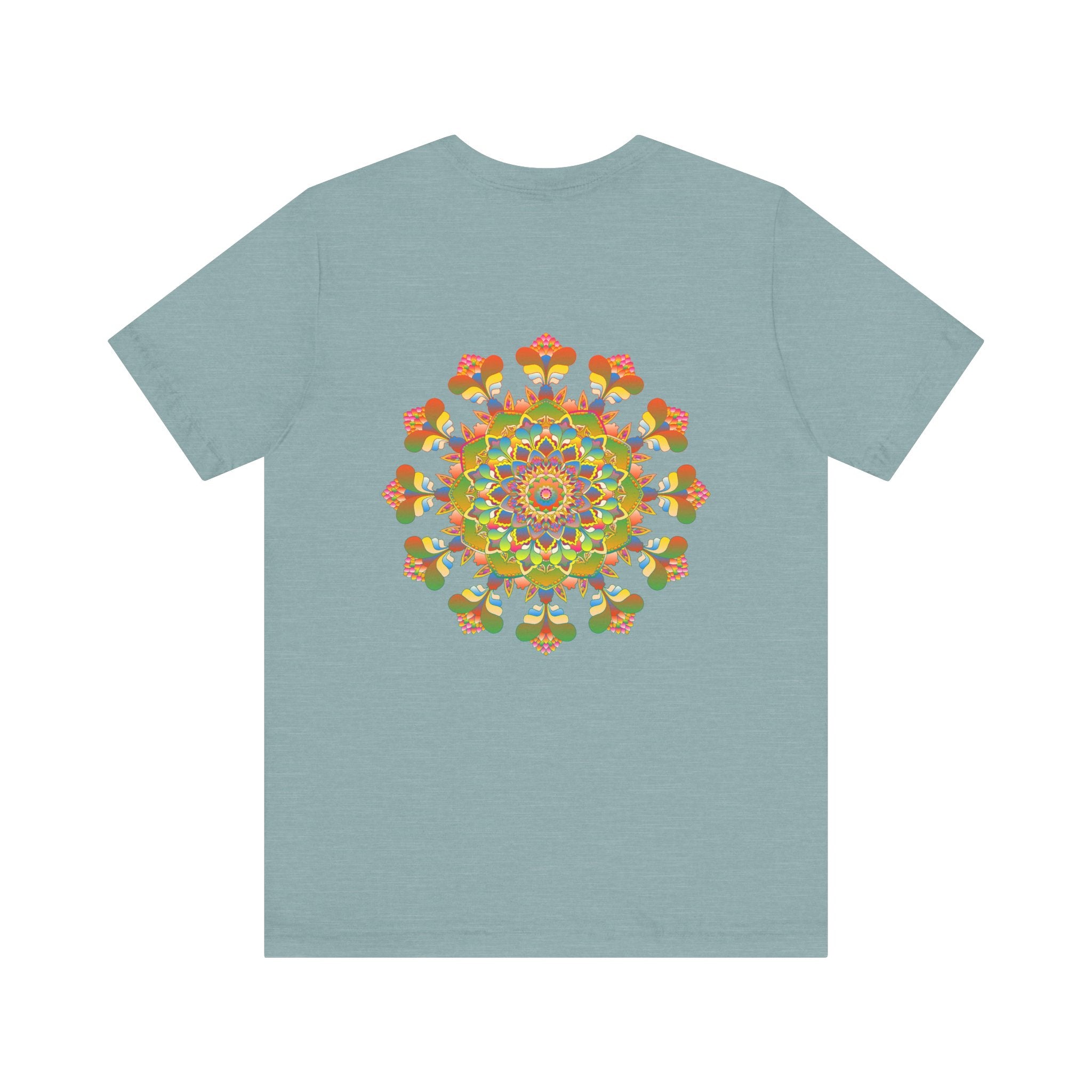 Woman in a tranquil setting wearing Mandala Peace & Harmony T-Shirt