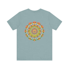 Woman in a tranquil setting wearing Mandala Peace & Harmony T-Shirt