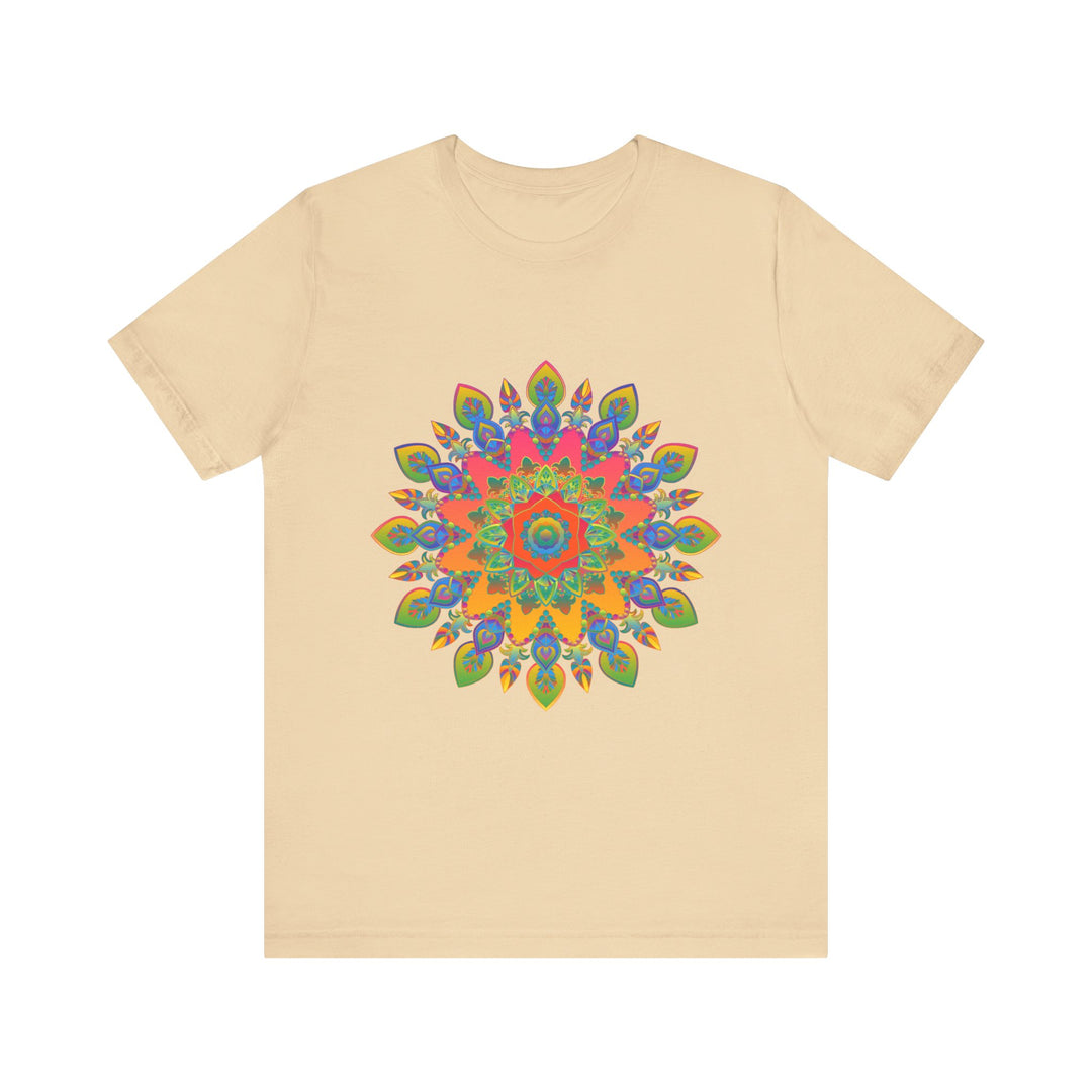 Vibrant Mandala Tee with an intricate and detailed design in various colors