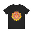 Vibrant Mandala Tee featuring a colorful and intricate design, perfect for adding a pop of color to your wardrobe