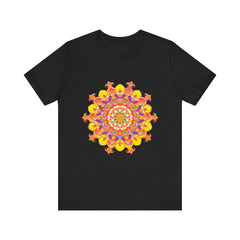 Vibrant Mandala Tee featuring a colorful and intricate design, perfect for adding a pop of color to your wardrobe