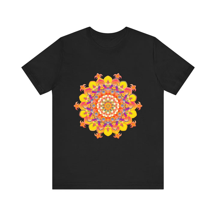 Vibrant Mandala Tee featuring a colorful and intricate design, perfect for adding a pop of color to your wardrobe