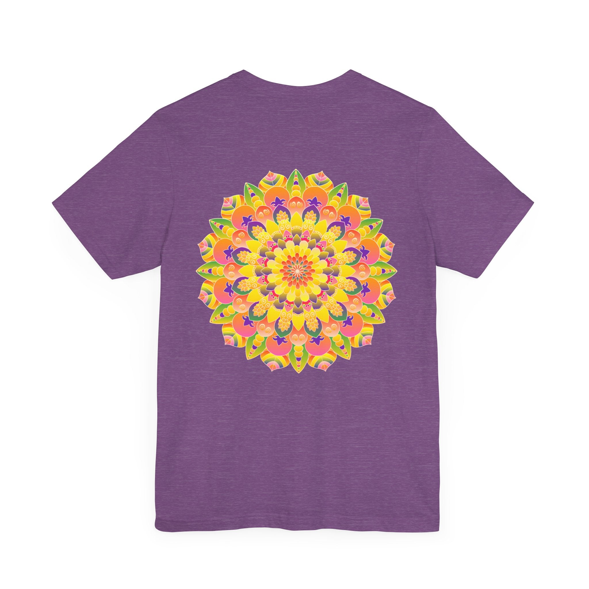 Vibrant Mandala Tee featuring intricate design and vibrant colors for a sense of peace and harmony, perfect for adding a touch of zen to your wardrobe