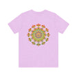 Detailed close-up of Mandala Peace & Harmony T-Shirt's intricate design