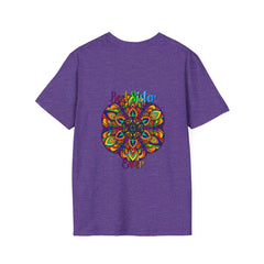 Unique hand-drawn mandala art softstyle t-shirt, perfect unisex gift for sister