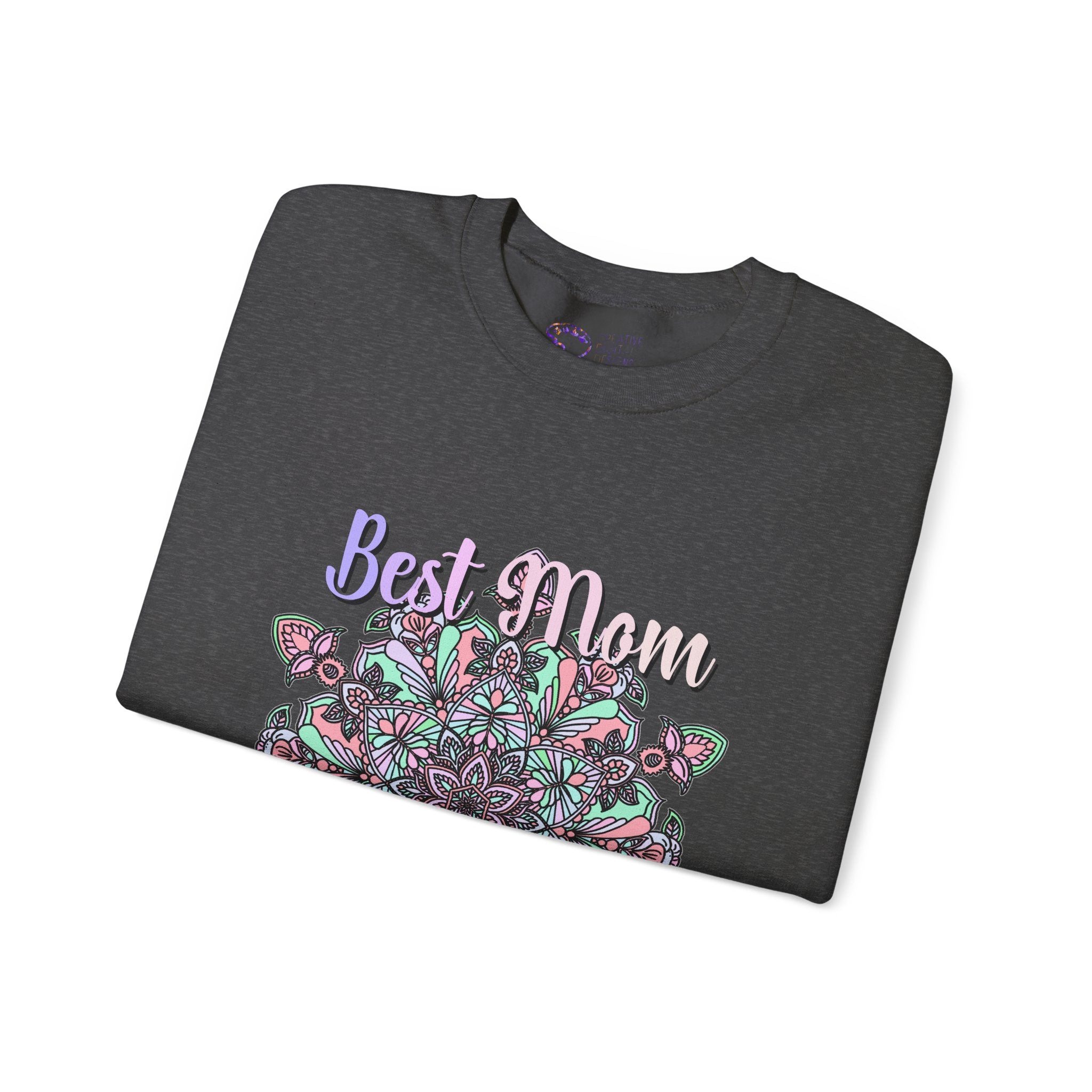 Mandala Design Sweatshirt in Soft Pink and Lavender for Moms