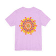 Beautiful and colorful Vibrant Mandala Tee representing spiritual peace and harmony, perfect for bringing positivity and serenity into your life