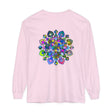 Colorful and intricate mandala design long sleeve t-shirt for women