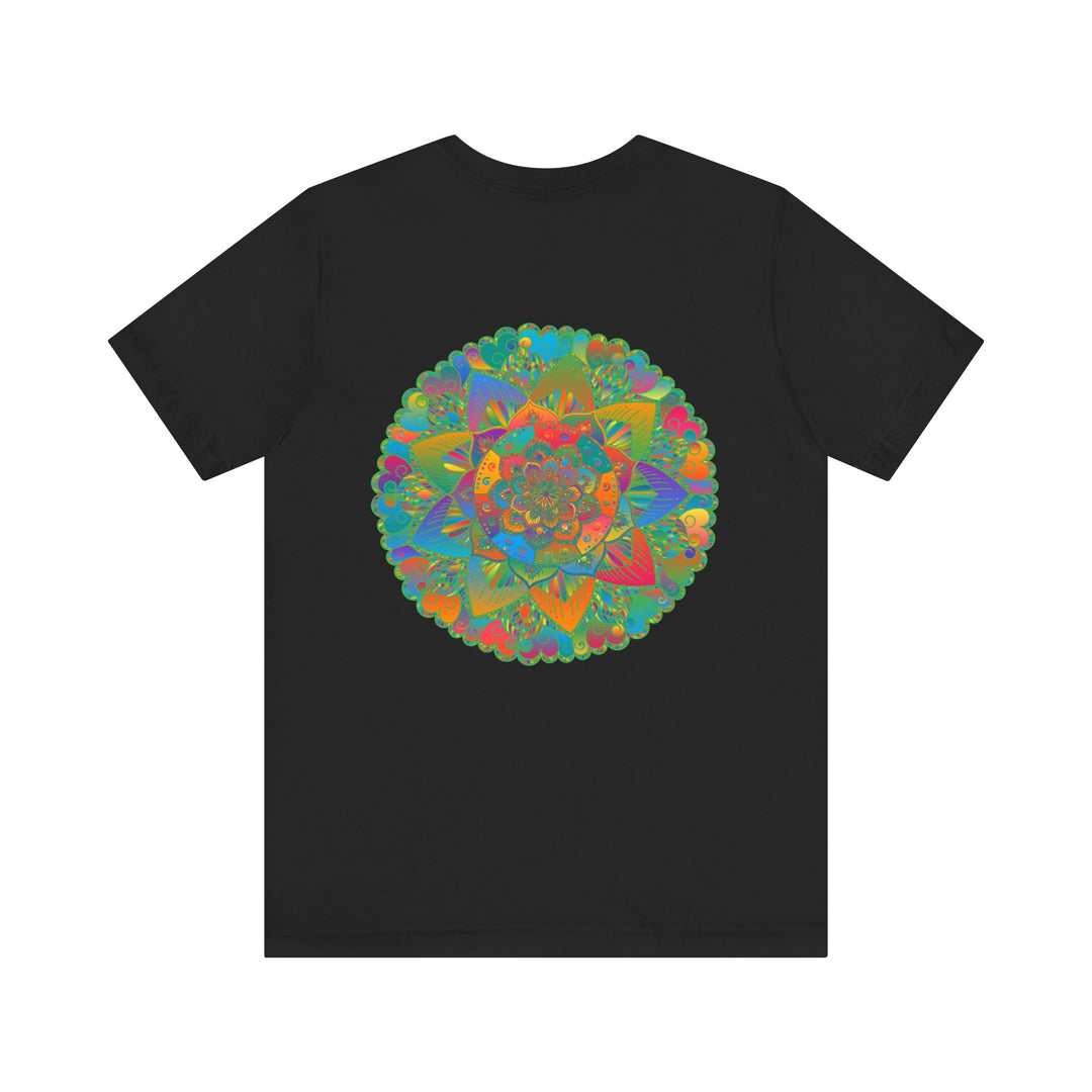 Vibrant Mandala T-shirt featuring a beautiful and intricate design symbolizing spiritual peace and harmony for a fashionable and meaningful statement piece