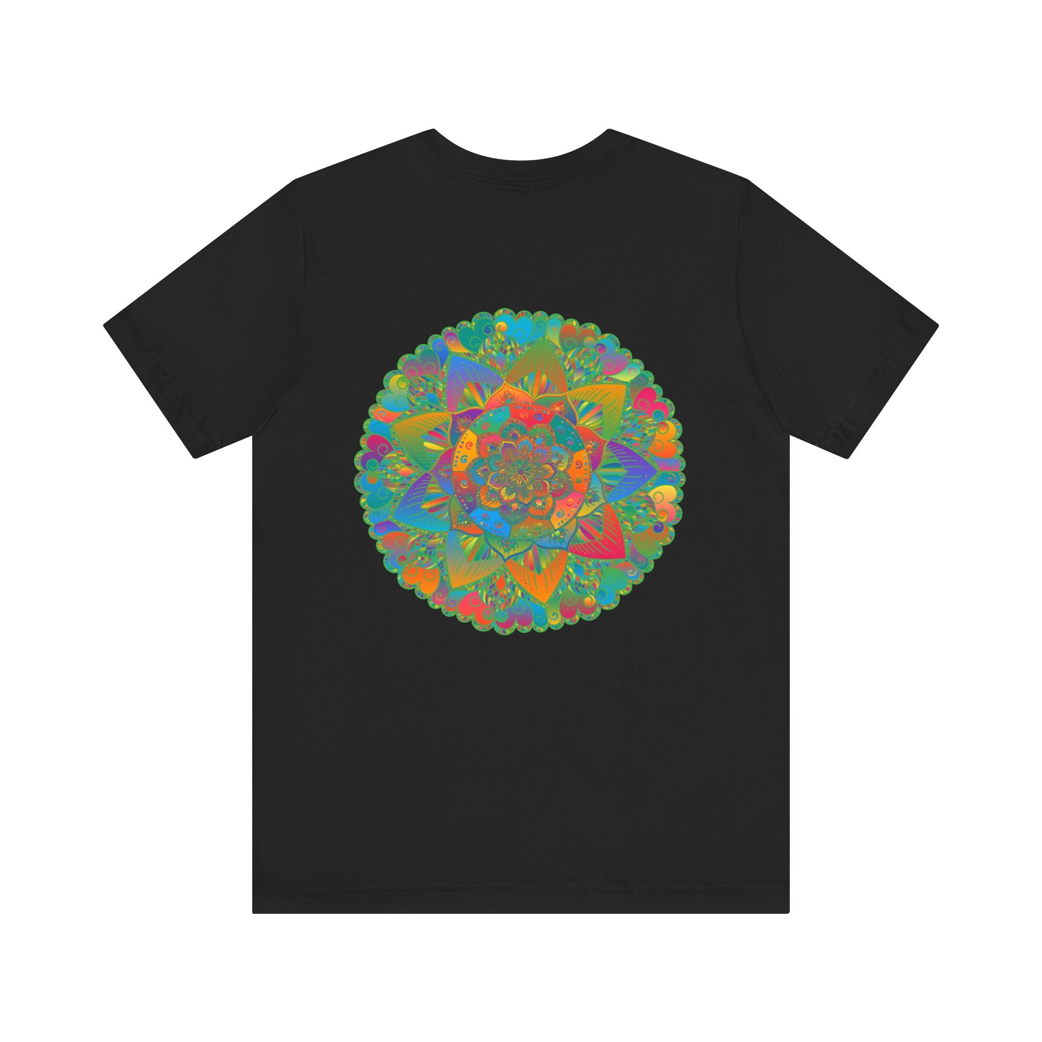 Vibrant Mandala T-shirt featuring a beautiful and intricate design symbolizing spiritual peace and harmony for a fashionable and meaningful statement piece