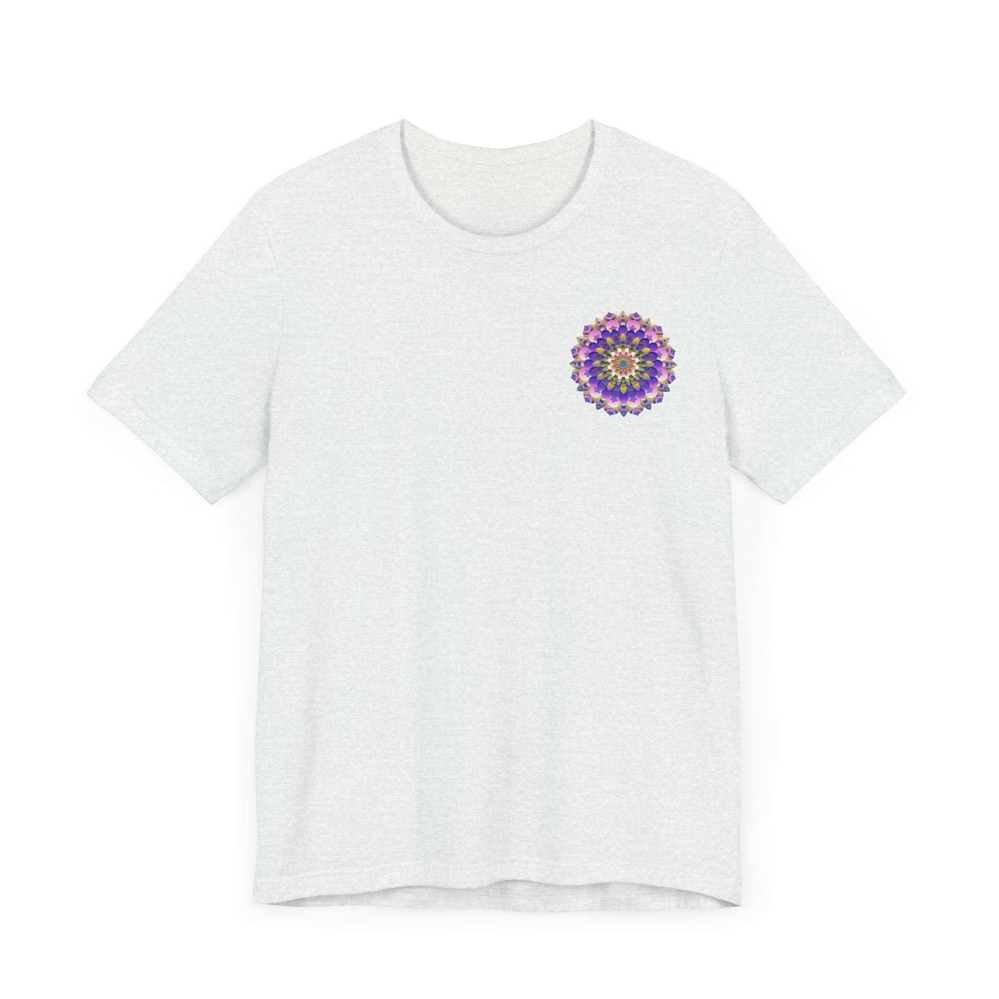 Beautiful Mandala T-Shirt with intricate sacred geometry design promoting spiritual peace and harmony in vibrant colors